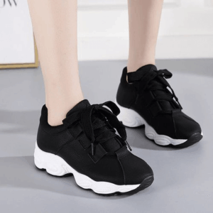 Women's Casual Running Sneakers - Black