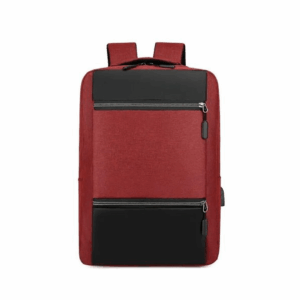 Laptop Bag With USB With Slot - Red/Black