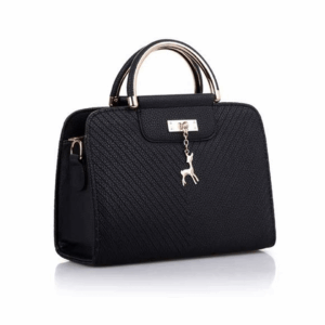 Women's Fashion Leather Hand Bag -black