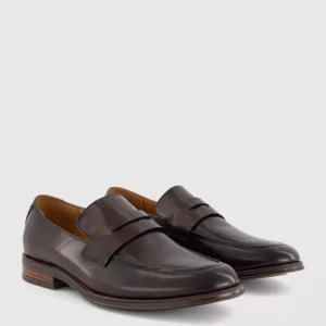 Morris Penny Loafers Brown Leather