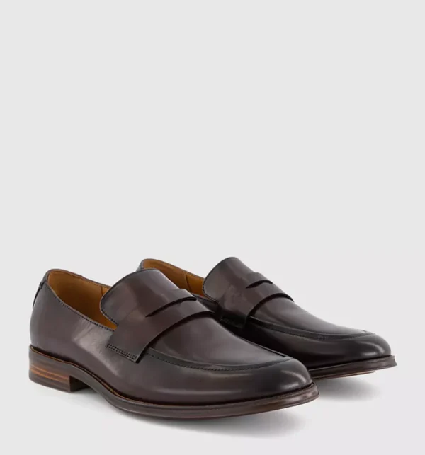 Morris Penny Loafers Brown Leather